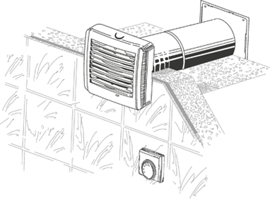 Montagebeispiel KIT Aero BW 100/40-2 von Blauberg Ventilatoren