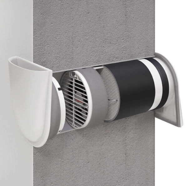Einbau in der Wand Lüftungsgerät Vitovent 100-D von Viessmann