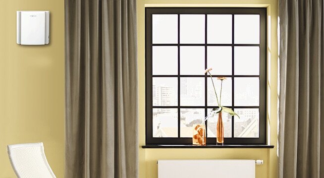 Lüftungsgerät Vitovent 200-D HR-B55 von Viessmann im Wohnraum