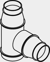 Viessmann Abzweig T-Stück 125/100/100  7299292