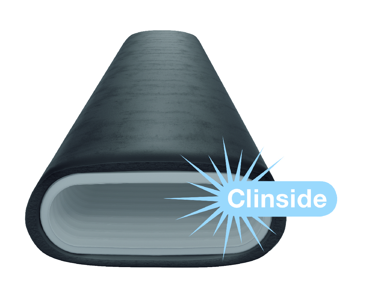 Lüftungsrohr ComfoTube Therm flat 51  da: 69 x 156 mm, 10 m, schw, gedämmt von Zehnder - 990328032