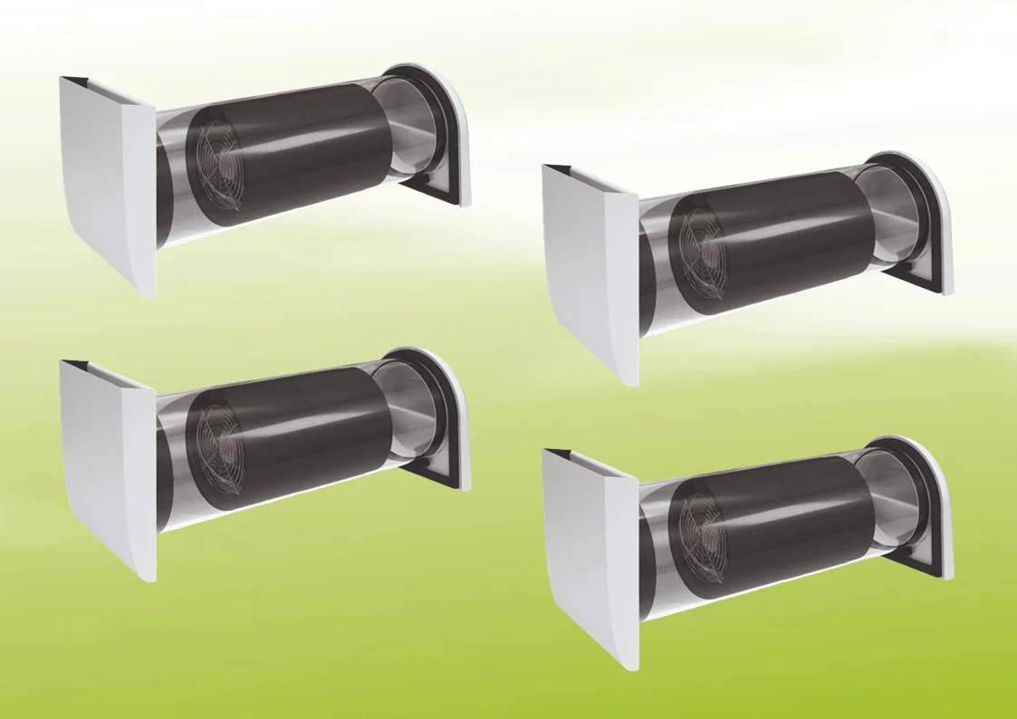 4x Viessmann Vitovent 050-D Typ H20E A43 ohne Bedienteil - Edelstahl - Z025292